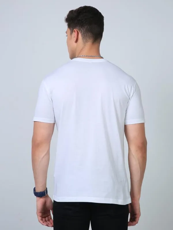 White_Supima_Cotton_Round_Neck_T_Shirt_For_Men