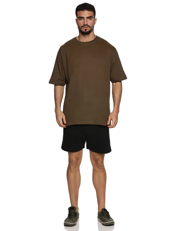 Black_Cotton_Terry_Casual_Shorts_For_Men