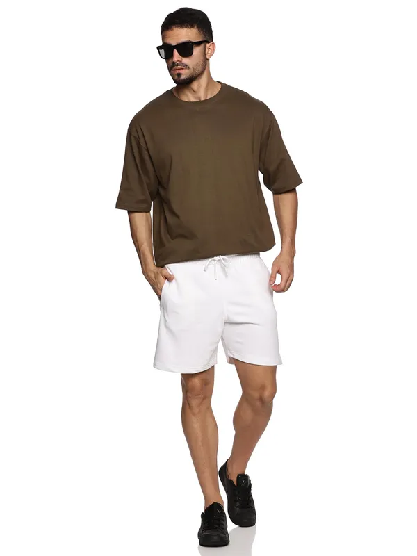White_Cotton_Terry_Relaxed_Fit_Shorts_For_Men