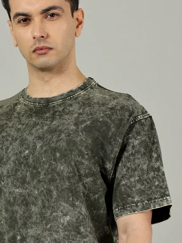 Olive_Green_Cotton_Acid_Wash_T_Shirt_For_Men