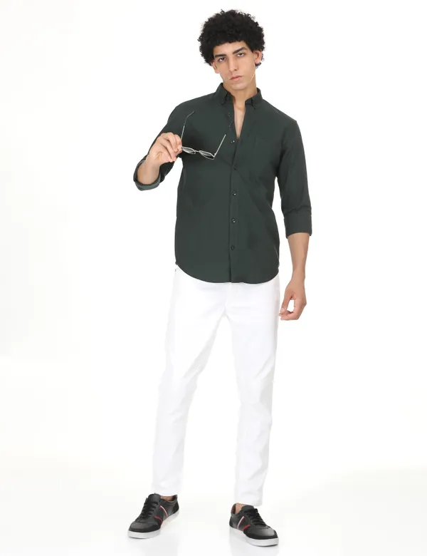 Green_Cotton_Solid_Regular_Fit_Oxford_Shirt_For_Men