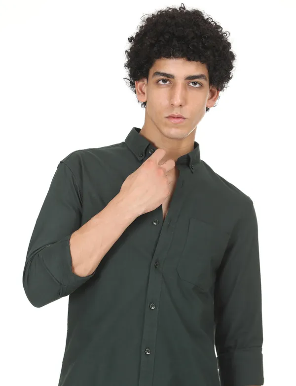 Green_Cotton_Solid_Regular_Fit_Oxford_Shirt_For_Men