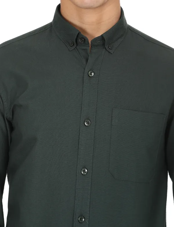 Green_Cotton_Solid_Regular_Fit_Oxford_Shirt_For_Men