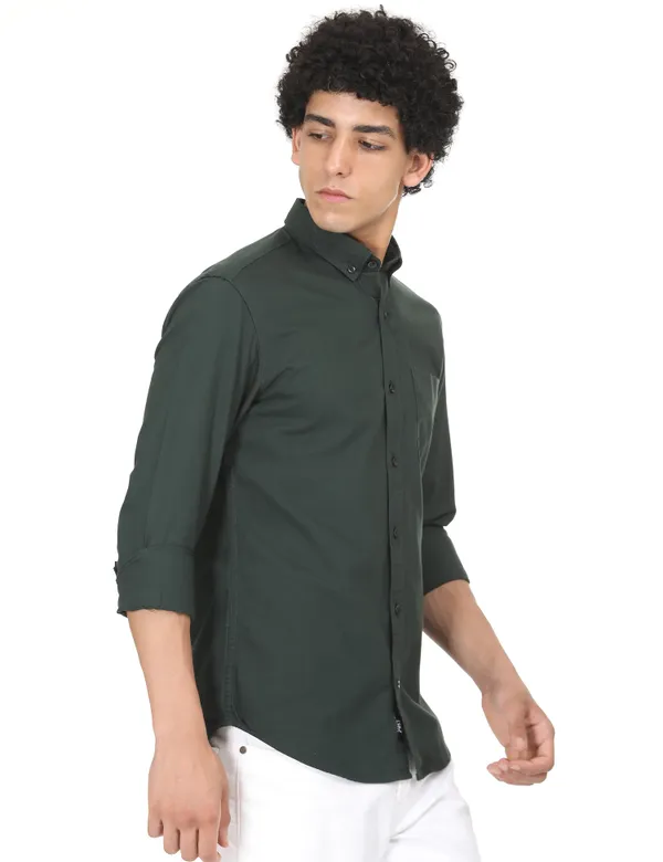 Green_Cotton_Solid_Regular_Fit_Oxford_Shirt_For_Men