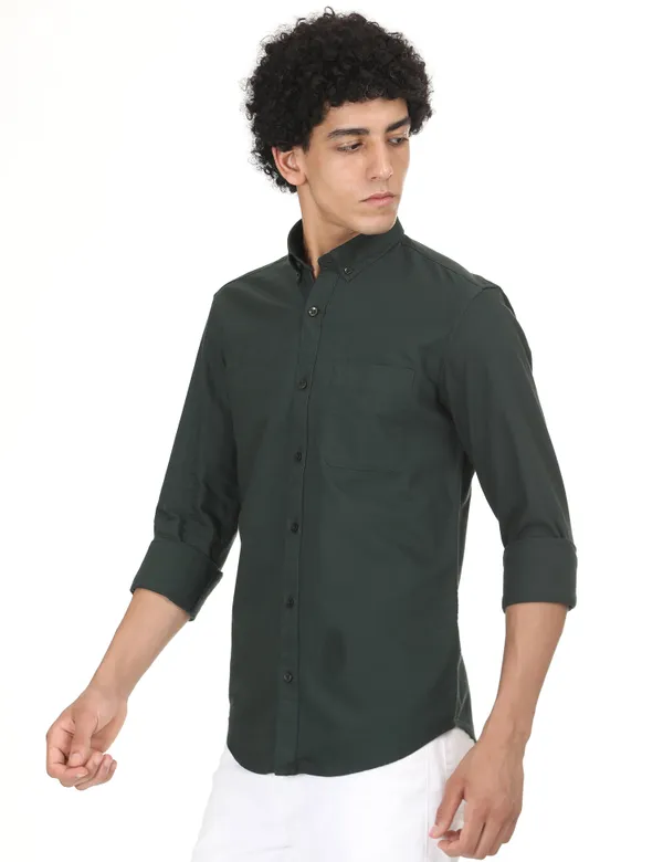 Green_Cotton_Solid_Regular_Fit_Oxford_Shirt_For_Men