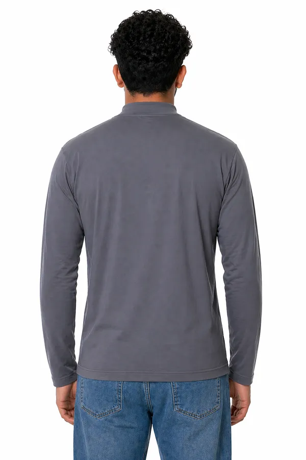 Dark_Grey_Cotton_Turtle_Neck_T_Shirt_For_Men