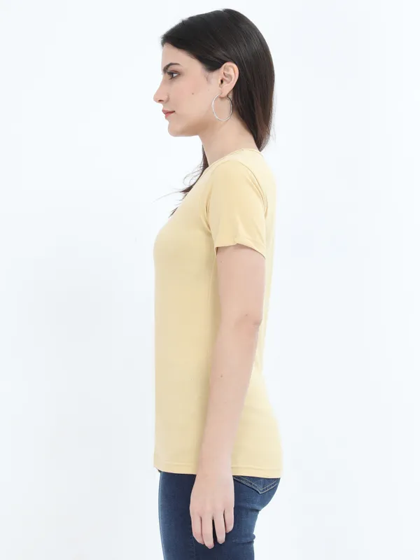 Beige_Cotton_T_Shirt_For_Women