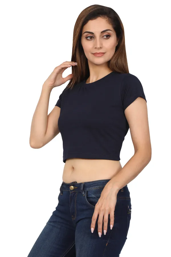 Navy_Blue_Cotton_Crop_Top_For_Women