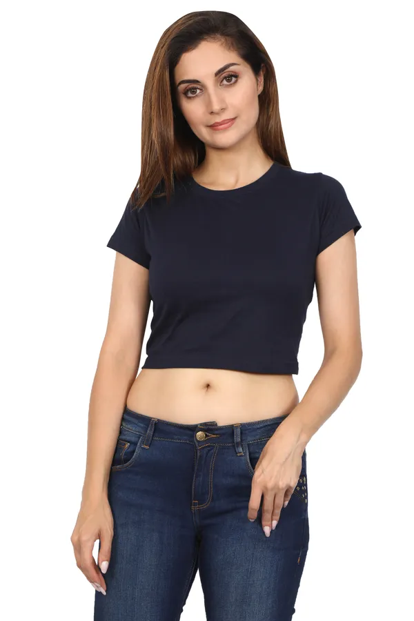 Navy_Blue_Cotton_Crop_Top_For_Women