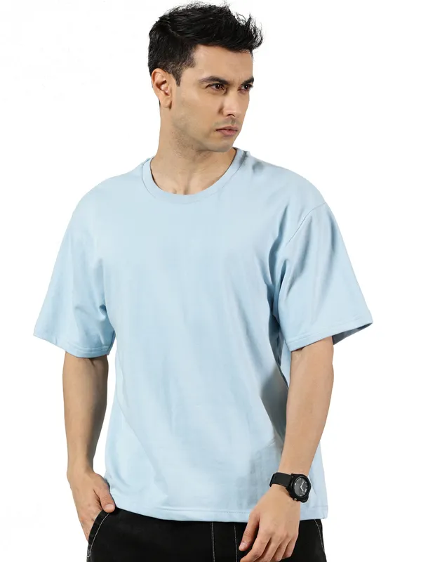 Baby_Blue_Cotton_Terry_Oversized_T_Shirt_For_Men