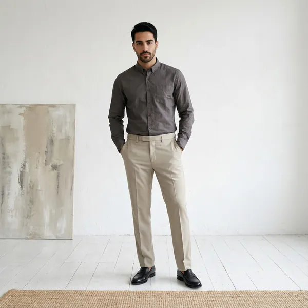 Steel_Grey_Cotton_Solid_Oxford_Shirt_For_Men