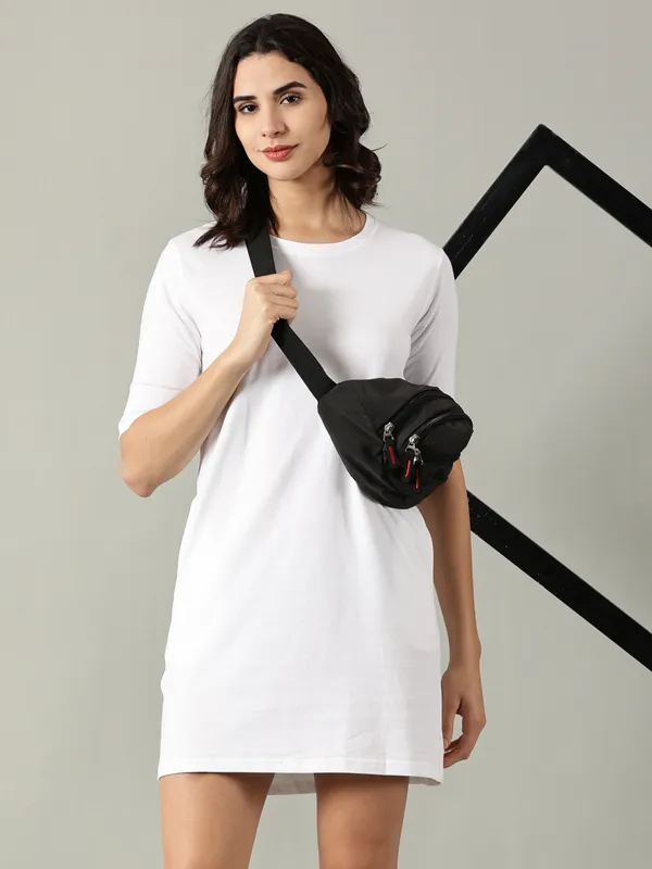 White_Cotton_Relaxed_Fit_Long_Dress_For_Women