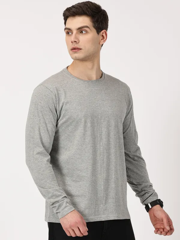 Grey_Cotton_Regular_Fit_T_Shirt_For_Men