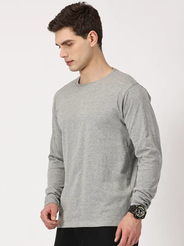 Grey_Cotton_Regular_Fit_T_Shirt_For_Men