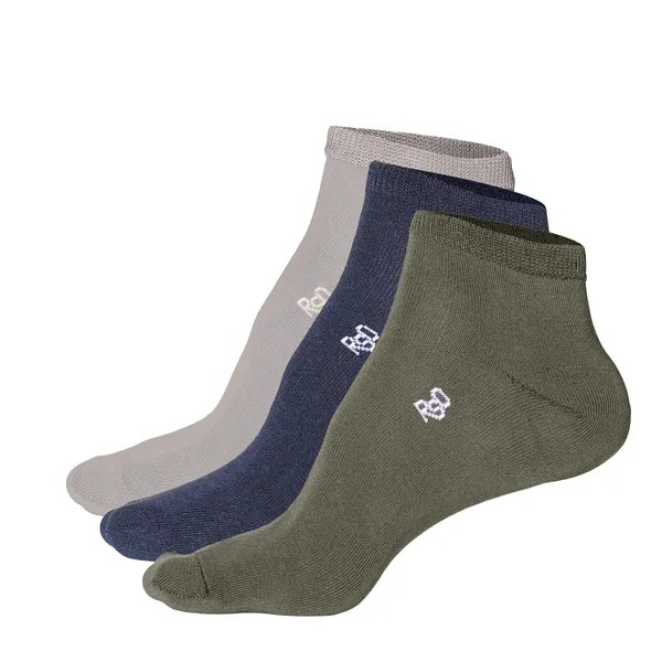 Navy_Blue_Grey_Olive_Green_Cotton_Ankle_Length_Socks_Unisex