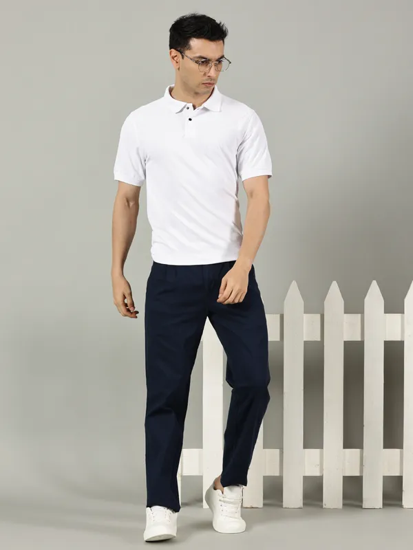 White_Cotton_Polo_Sport_T_Shirt_For_Men