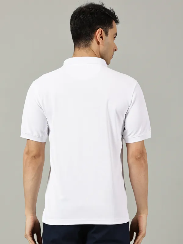 White_Cotton_Polo_Sport_T_Shirt_For_Men