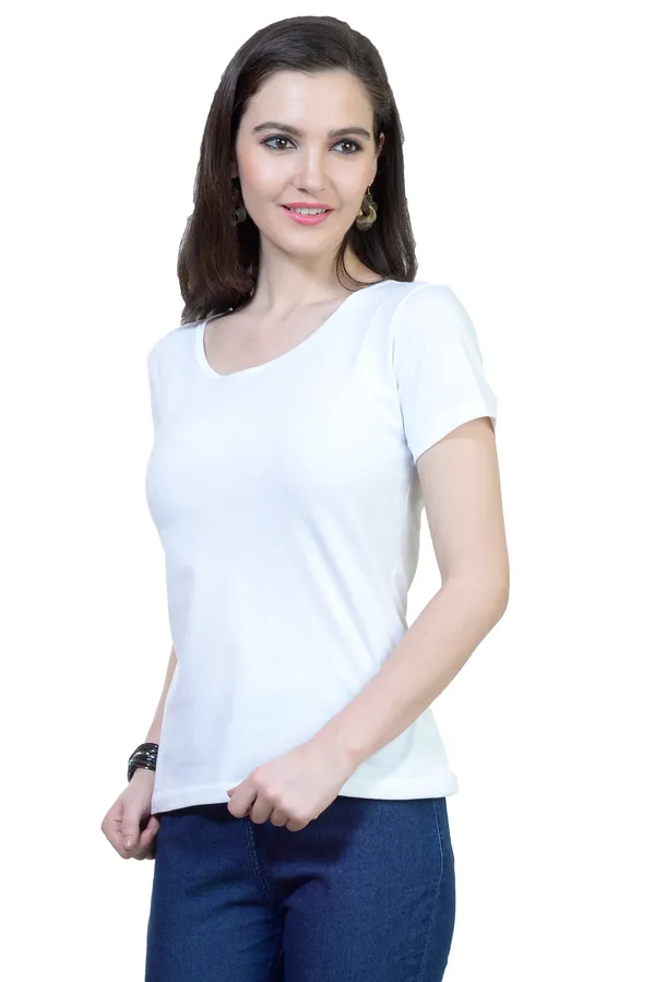 White_Cotton_T_Shirt_For_Women