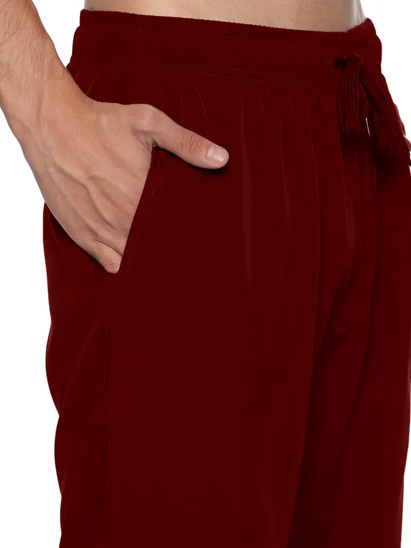 Maroon_Polyester_Relaxed_Fit_Shorts_For_Men