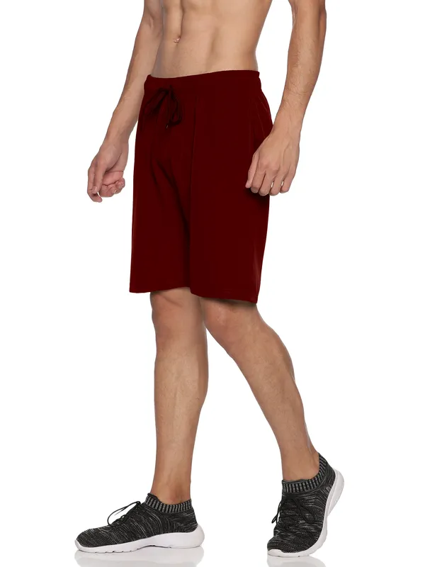 Maroon_Polyester_Relaxed_Fit_Shorts_For_Men