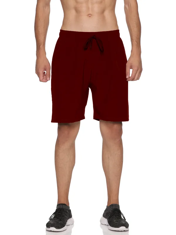 Maroon_Polyester_Relaxed_Fit_Shorts_For_Men