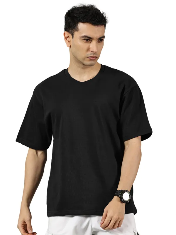 Black_Cotton_Terry_Oversized_T_Shirt_For_Men