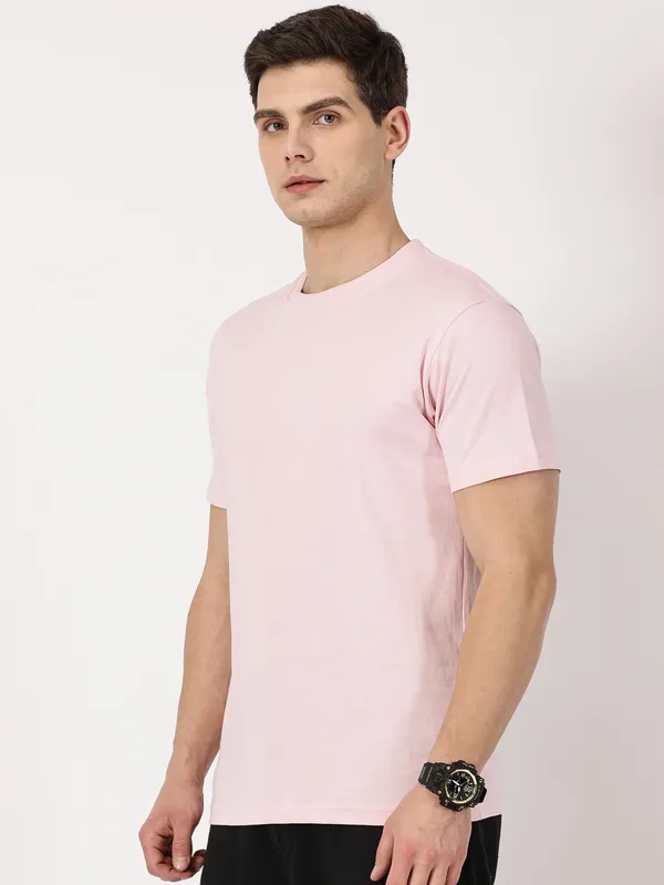 Baby_Pink_Cotton_T_Shirt_For_Men