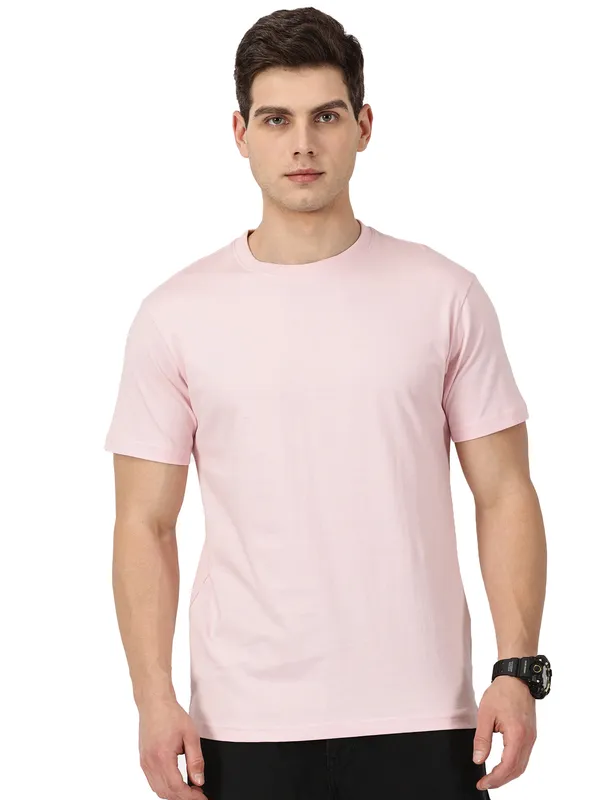 Baby_Pink_Cotton_T_Shirt_For_Men