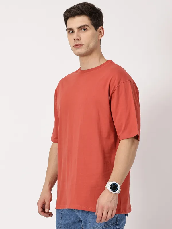 Coral_Cotton_Oversized_Drop_Shoulder_T_Shirt_For_Men