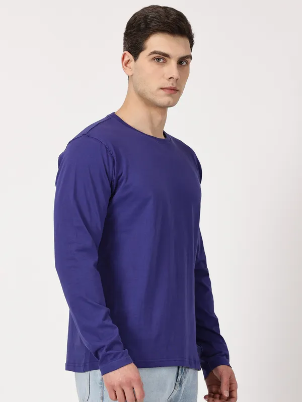 Royal_Blue_Cotton_Full_Sleeve_T_Shirt_For_Men