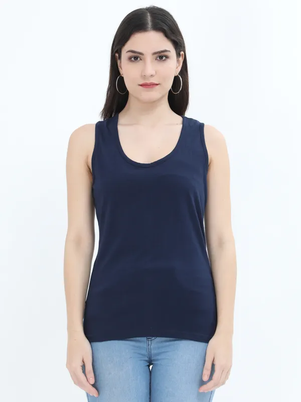 Navy_Blue_Cotton_Tank_Top_For_Women
