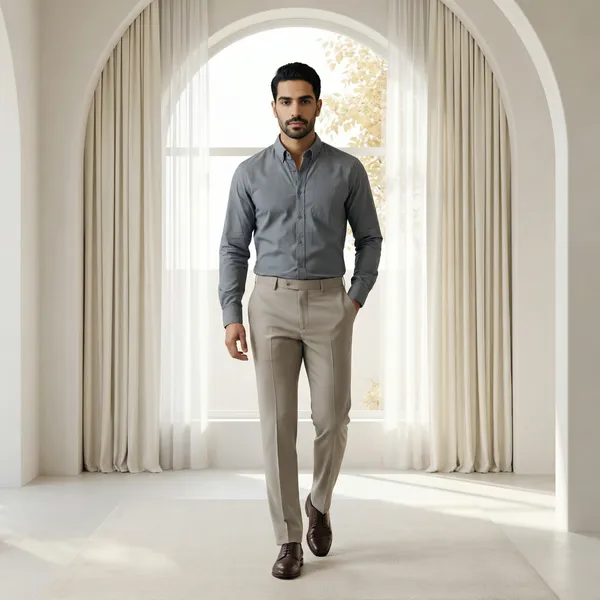 Grey_Cotton_Solid_Oxford_Shirt_For_Men