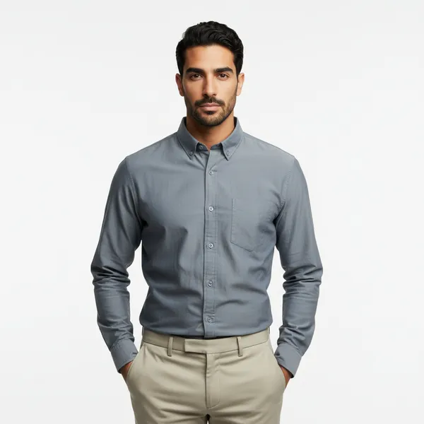 Grey_Cotton_Solid_Oxford_Shirt_For_Men