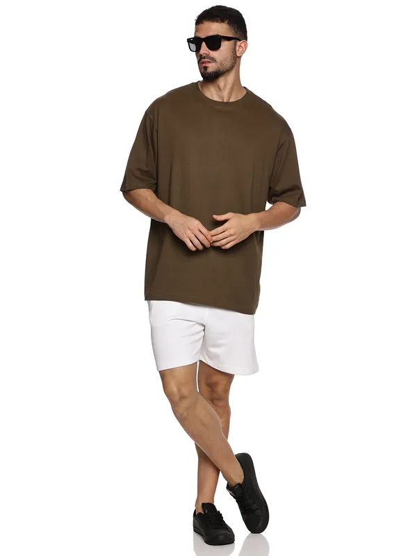 Olive_Green_Cotton_Drop_Shoulder_Oversized_T_Shirt_For_Men