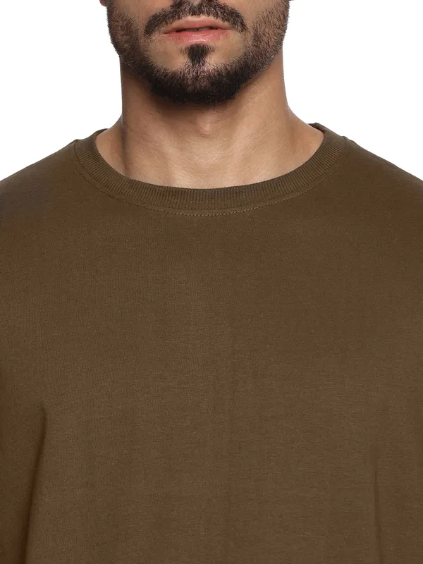 Olive_Green_Cotton_Drop_Shoulder_Oversized_T_Shirt_For_Men