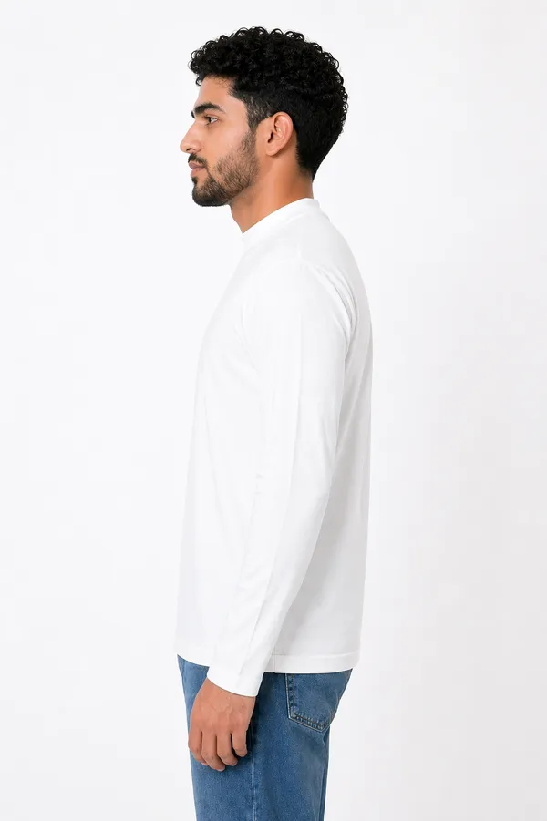 Off_White_Cotton_Turtle_Neck_T_Shirt_For_Men