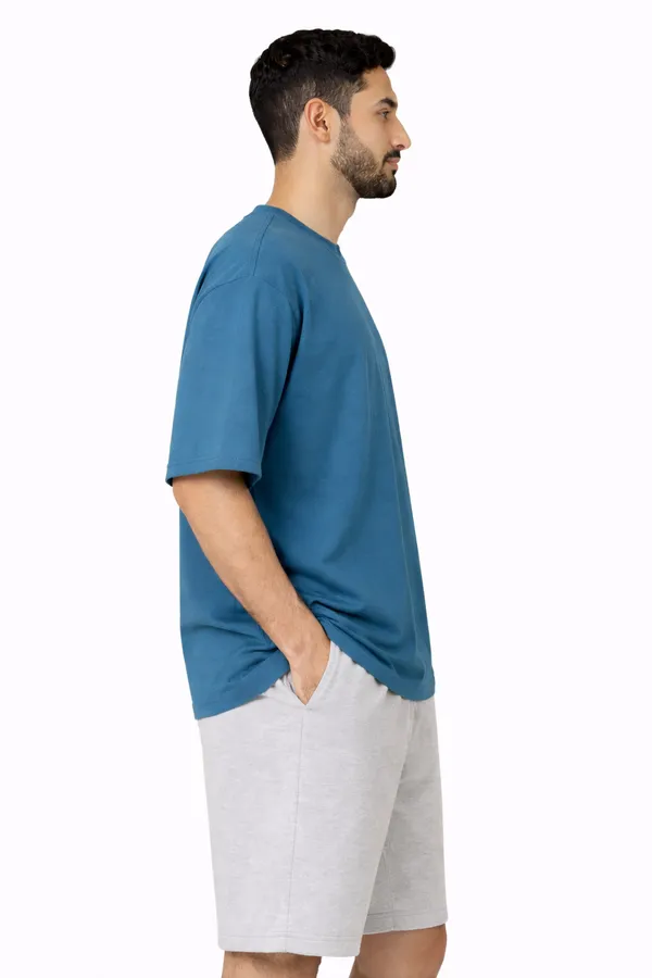 Oxford_Blue_Ottoman_Cotton_T_Shirt_For_Men