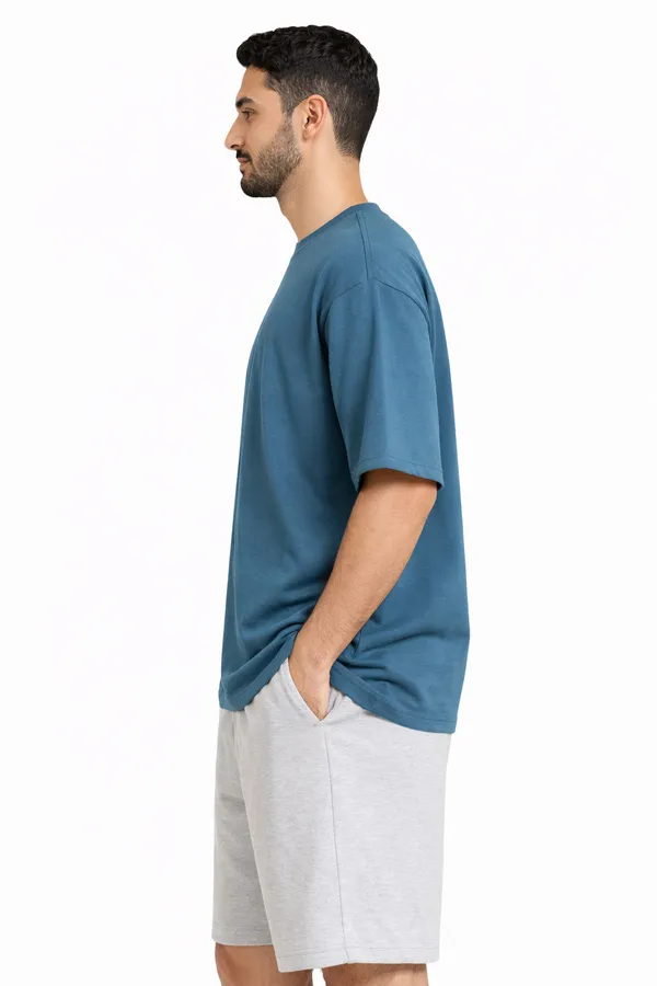 Oxford_Blue_Ottoman_Cotton_T_Shirt_For_Men