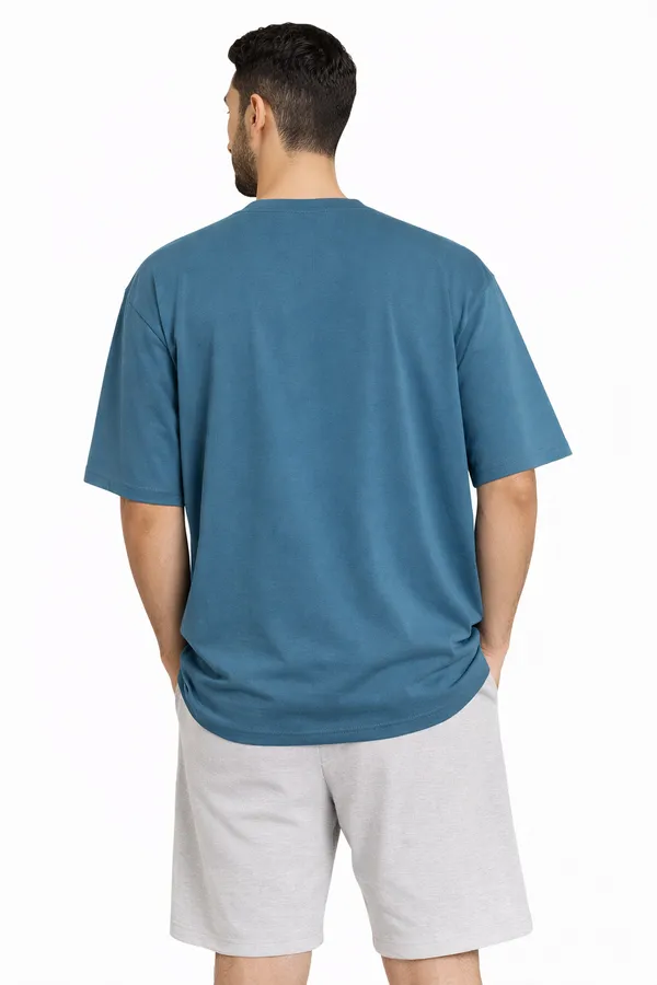 Oxford_Blue_Ottoman_Cotton_T_Shirt_For_Men