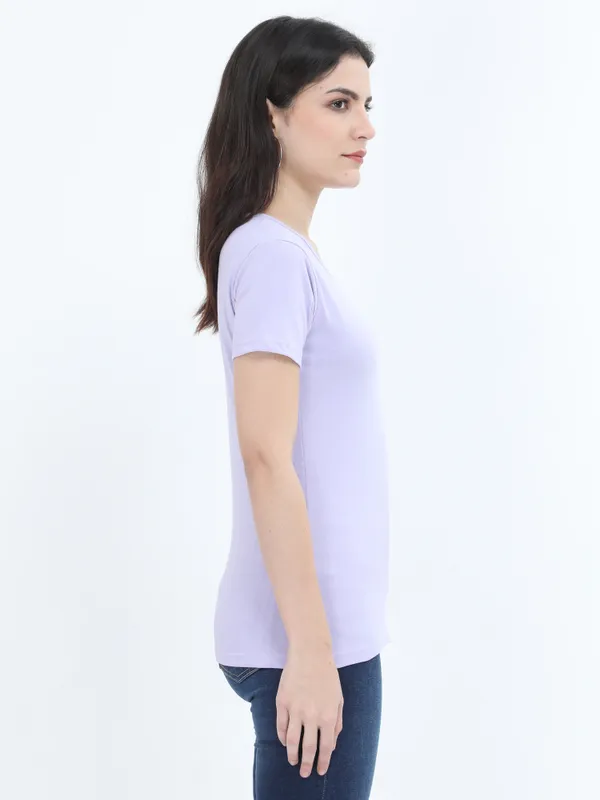 Lavender_Cotton_T_Shirt_For_Women