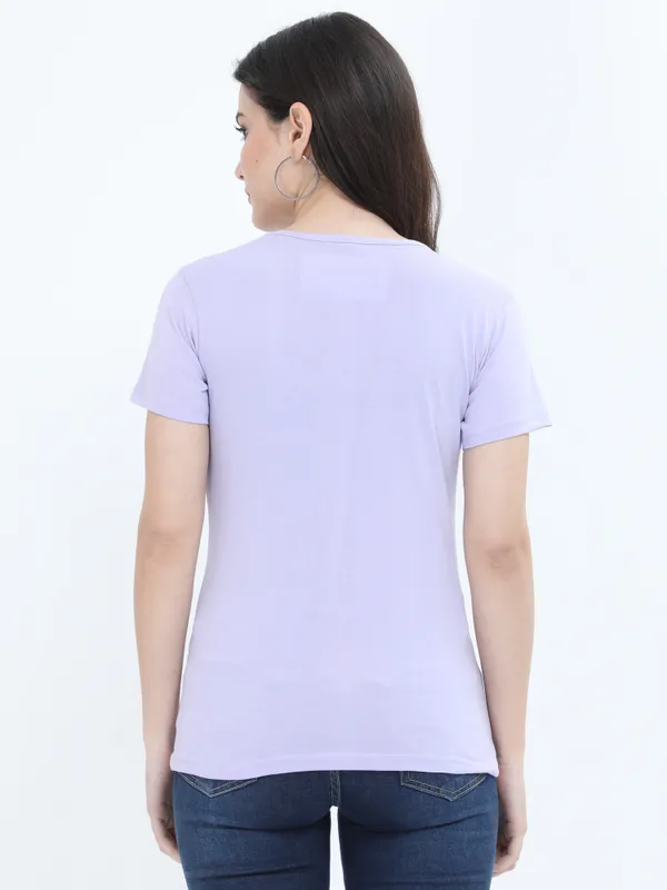 Lavender_Cotton_T_Shirt_For_Women
