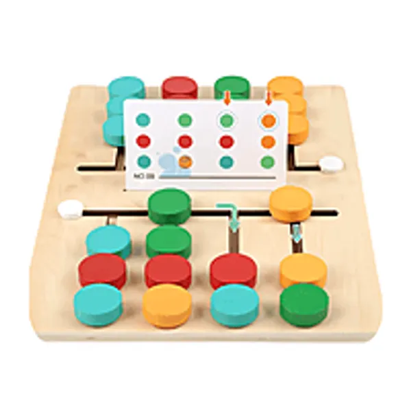 Wgd_607_Multi_Player_Colour_Sorting_Wooden_Slide_Puzzle_For_Colour_Matching_And_Skill_Building