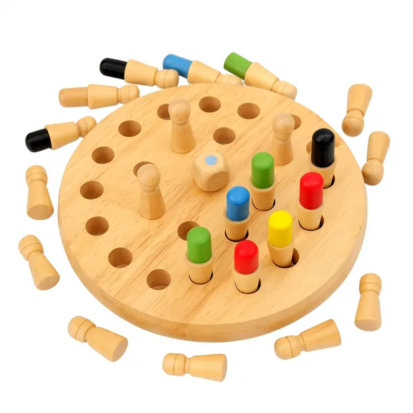 Wgd_722_Wooden_Memory_Chess_Game_Color_Pair_Matching_Board_For_Kids_Wooden_Chess_Game_To_Enhance_Memory_And_Strategic_Thinking