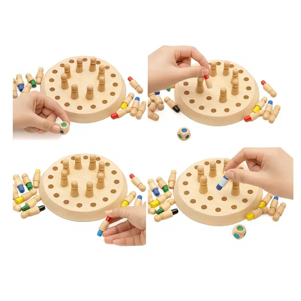 Wgd_722_Wooden_Memory_Chess_Game_Color_Pair_Matching_Board_For_Kids_Wooden_Chess_Game_To_Enhance_Memory_And_Strategic_Thinking