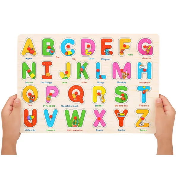 Wgd_1249_Wooden_Alphabet_Knob_Puzzle_Board_A_To_Z_Learning_Toy_For_Kids