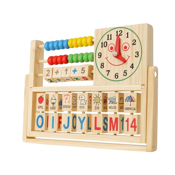 Wgd_126_Wooden_Educational_Learning_Board_For_Kids_Abacus_Clock_Alphabet_Blocks_Montessori_Early_Learning_Toy