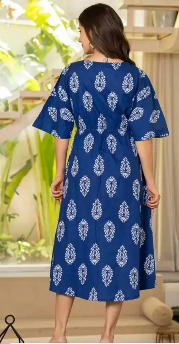 Blue_Manojava_Women_Ethnic_Motifs_Printed_Applique_Wrap_Midi_Gown