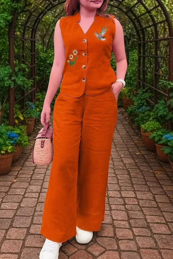 Orange_Printed_Co-ord_Set_(_Top-Pilajo_)_For_Women_And_Girls
