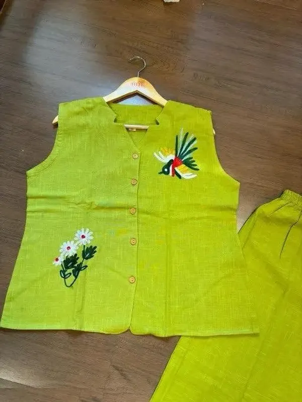 Green_Printed_Co-ord_Set_(_Top-Pilajo_)_For_Women_And_Girls