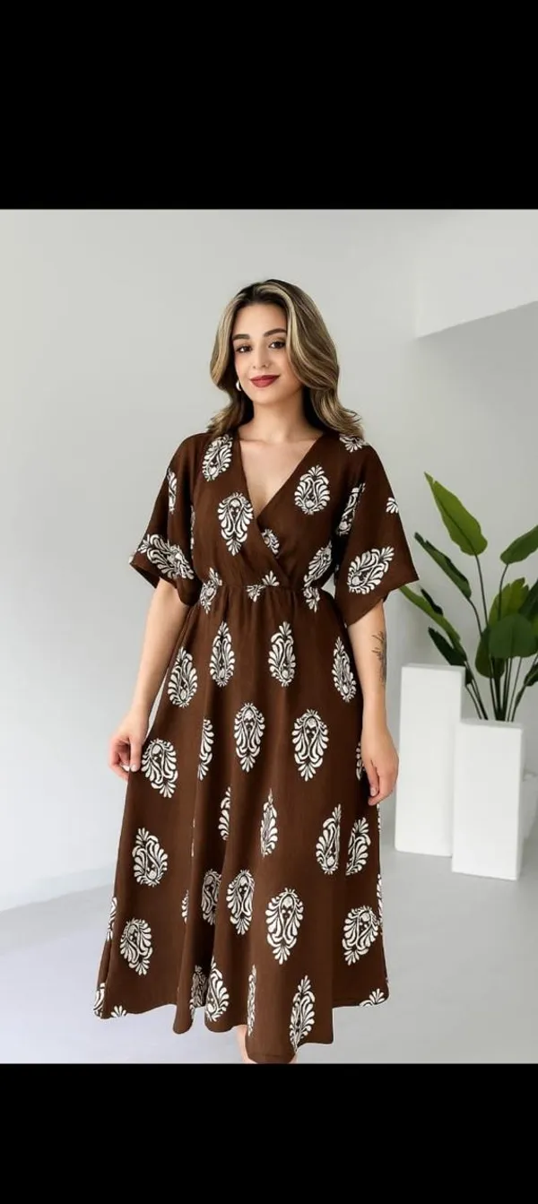 Manojava_Women_Ethnic_Motifs_Printed_Applique_Wrap_Midi_Gown
